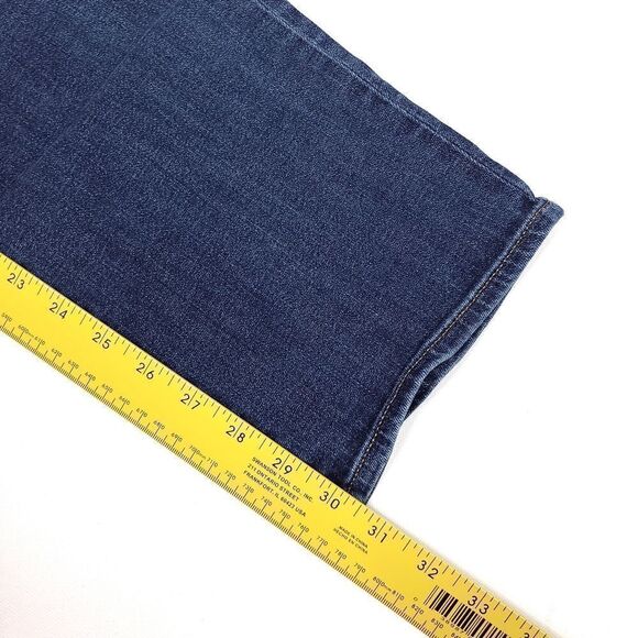 Lucky Brand 121 Slim Jeans Mens 38x31 Dark Blue Stretch Designer 11.5" Rise - Picture 6 of 8